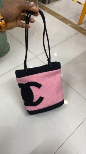 Channel fluffy tote bag
