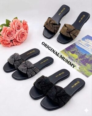 Simple rose slippers